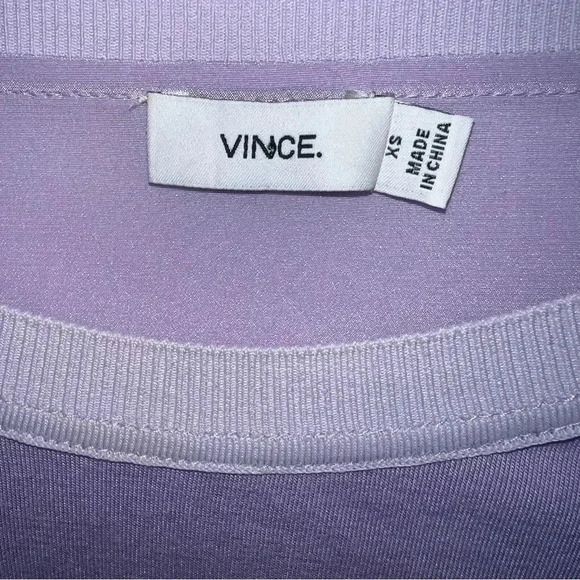 VINCE | Silk Mixed-Media Long-Sleeve Shirt | Lilac Waterlily | XS - Picture 6 of 10